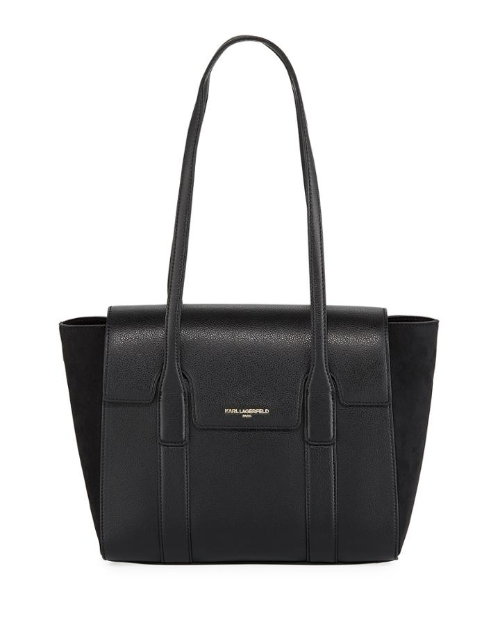 Cassandra Hermine Suede Leather Tote Bag