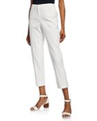 High-rise Ankle Cropped Classic Trouser