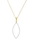 Geometric Diamond Willow Pendant Necklace