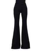 Flare-leg Wool/silk Tuxedo Pants, Black
