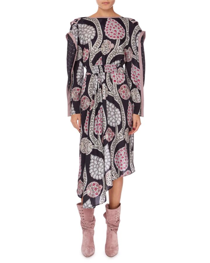 Joella Asymmetric Open-back Dress
