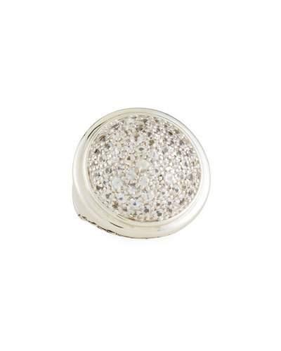 Bedeg Round Pave White Sapphire Ring,