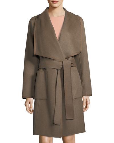 Double-face Wool Wrap Coat