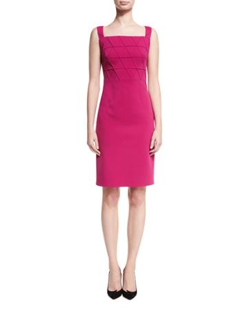 Origami Square-neck Sleeveless Cocktail Dress