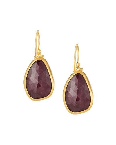 Elements 24k Ruby Drop Earrings