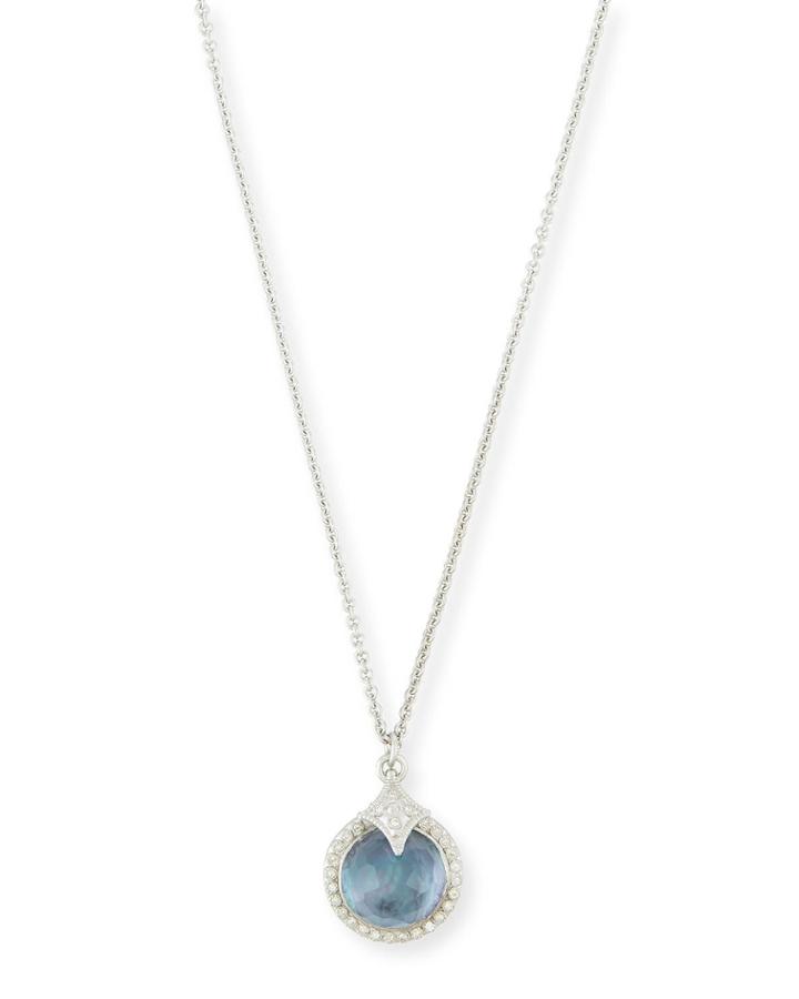 New World Blue Sapphire Triplet Pendant Necklace