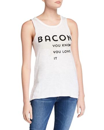 Bacon Love It Typographic Tank
