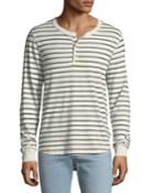 Men's Vintage-stripe Henley T-shirt