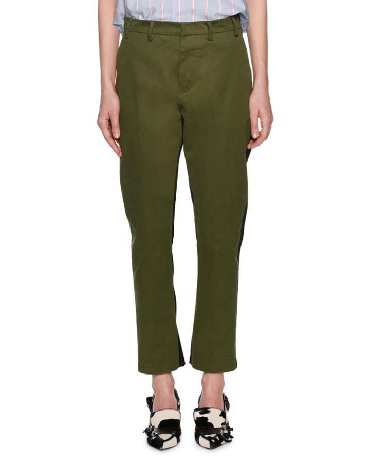 Salvia Straight-leg Ankle Pants With
