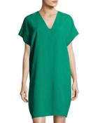 V-neck Cap-sleeve