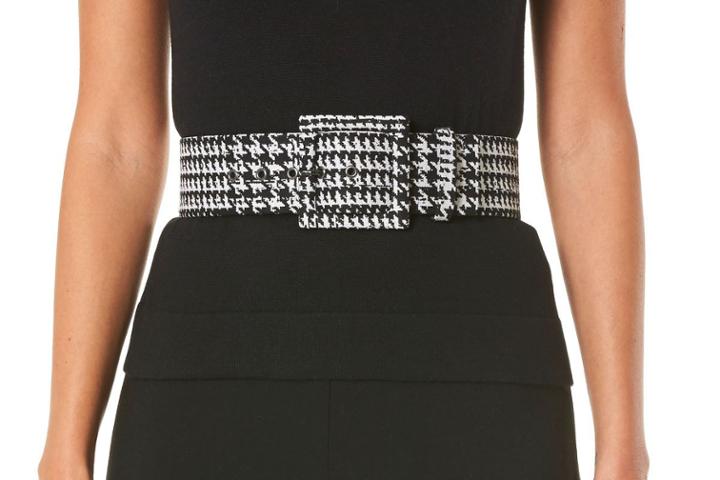 Houndstooth Square-buckle Belt