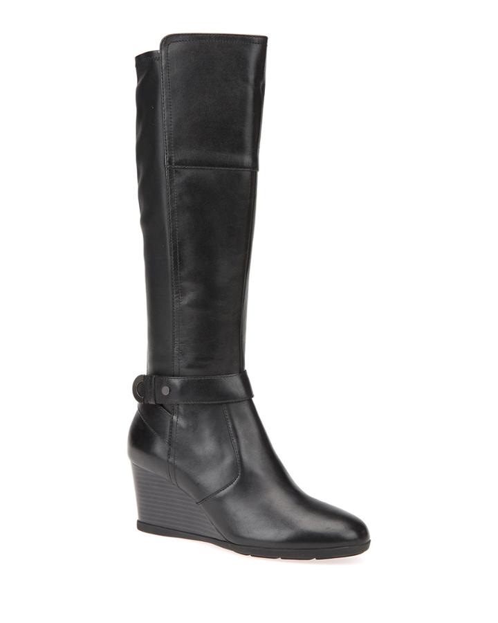 Inspiration Leather Wedge Boots