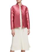 Shantung Zip-front Jacket