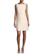 Sleeveless Structured A-line Cocktail Dress, Pale Pink