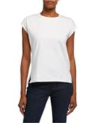 Petite Short-sleeve Stretch Jersey Box Top