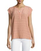 Cap-sleeve Silk Top,