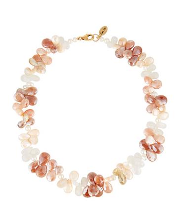 Hand-knotted Moonstone & Pearl Beaded Necklace