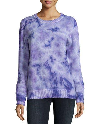 Long-sleeve Tie-dye Sweater, Wisteria