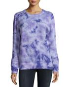 Long-sleeve Tie-dye Sweater, Wisteria