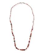 Long Beaded Single-strand Necklace,