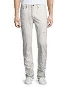 Demon Flecked & Distressed Slim-straight Jeans