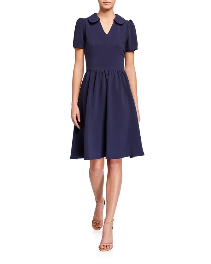 Johnny Collar Pleated Dress
