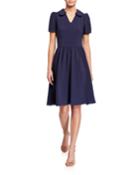 Johnny Collar Pleated Dress