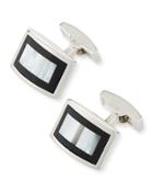 Mother-of-pearl & Enamel Square Cuff