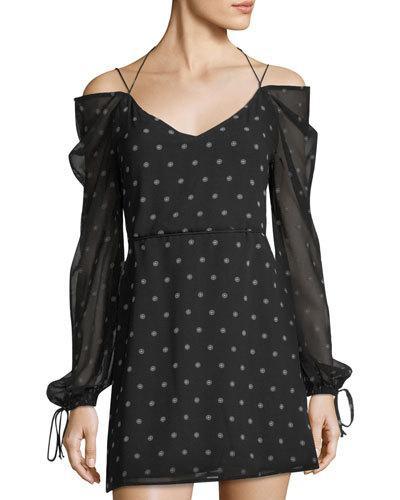 Printed Chiffon A-line Dress