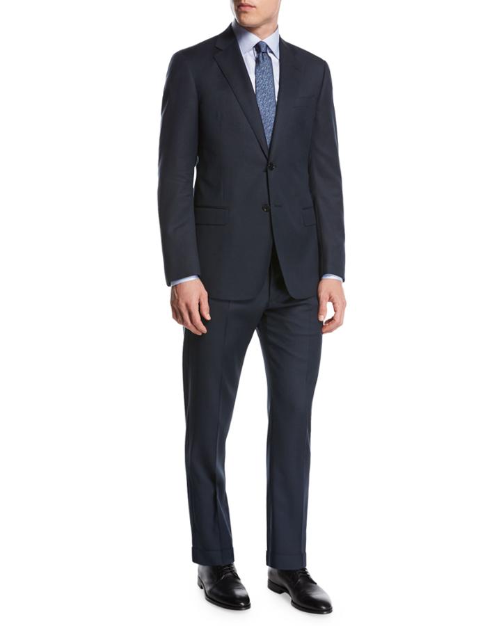 Pindot Birdseye Wool Two-piece
