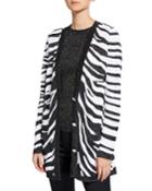 Zebra Jacquard Knit Cardigan