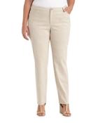 Curvy Slim-leg Jeans, Beige,