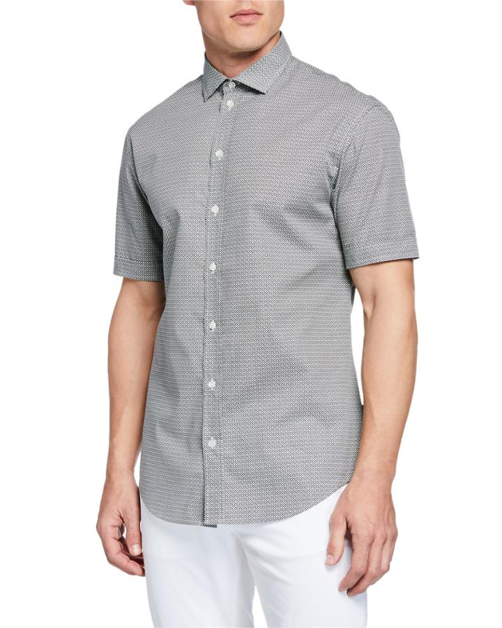 Men's Neat-print Short-sleeve