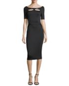 Bondage Jersey Short-sleeve Cutout-front