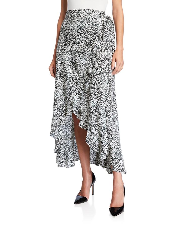 Leopard Print High-low Wrap