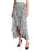 Leopard Print High-low Wrap
