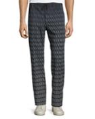 Men's Graphic-print Wool Pants