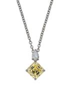 Cubic Zirconia Double Pendant Necklace