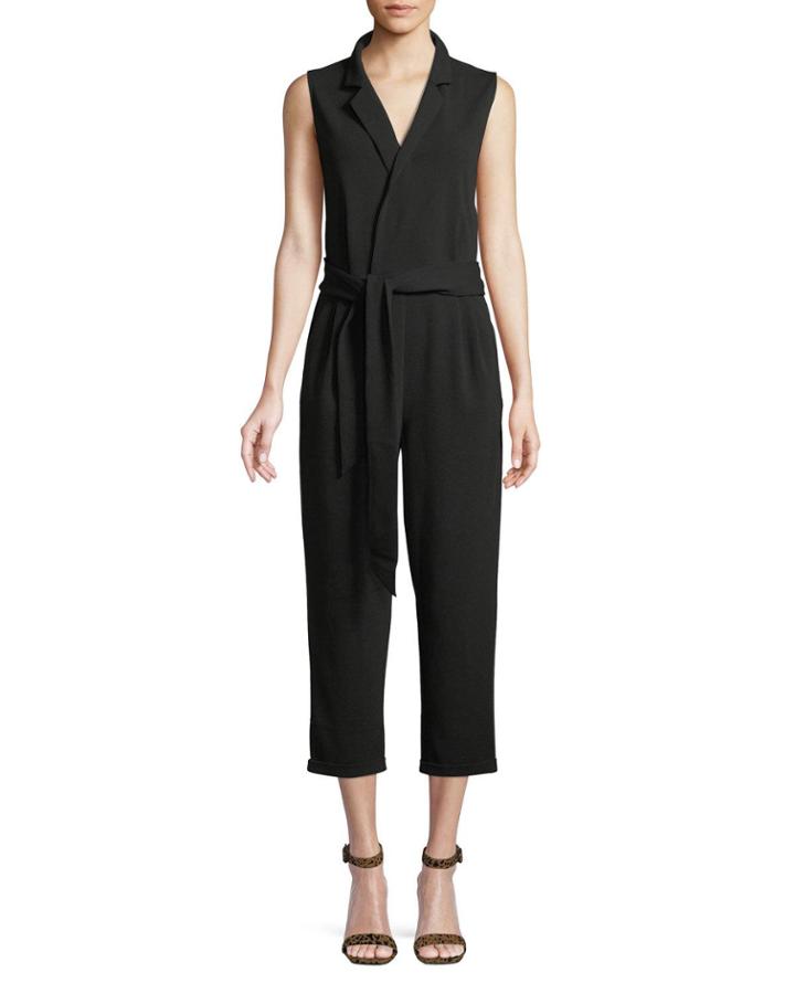 Tyron Tie-front Crepe Jumpsuit