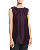 Bateau-neck Sleeveless
