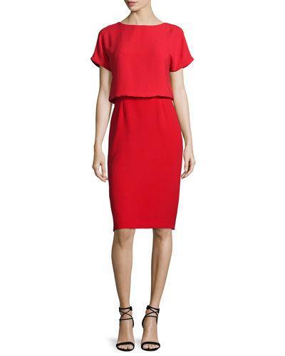 Gwen Short-sleeve Popover Dress,