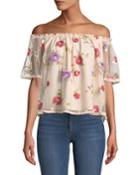 Stassi Off-the-shoulder Embroidered