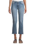 Bardot Straight-leg Cropped Fray-hem Jeans