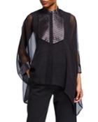 Monili-trim Silk High-low