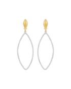 2-tone Willow Diamond Dangle Earrings