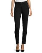 Pull-on Twill Skinny Pants, Black