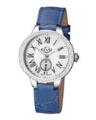 Swiss Quartz Astor Blue Diamond Leather