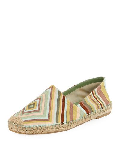 Printed Fabric Slip-on Espadrille
