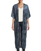 Velvet Burnout Duster Cardigan