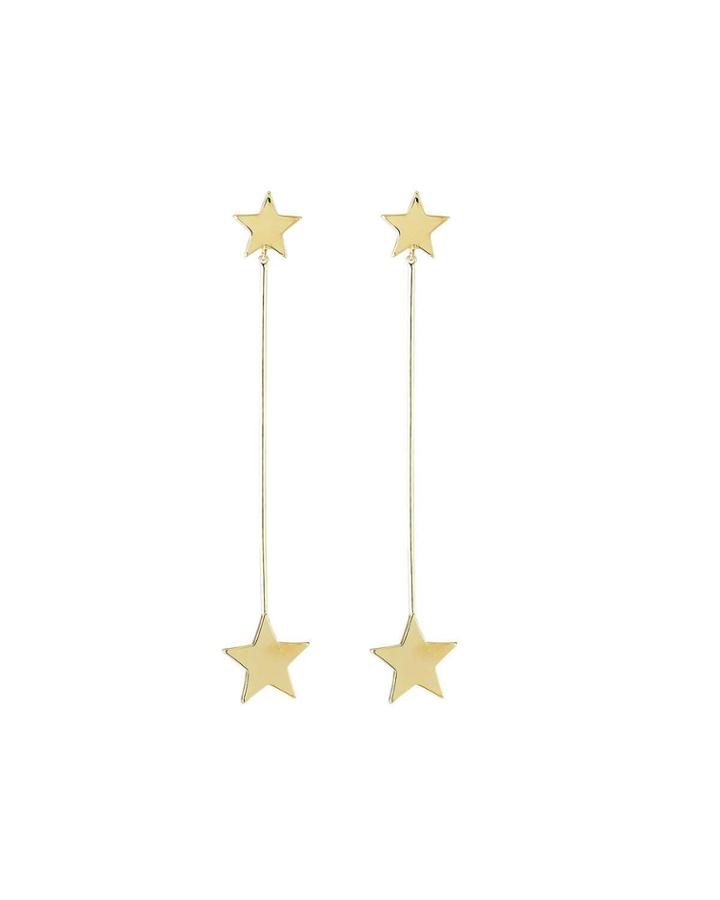 Linear Star Drop Earrings
